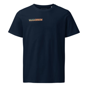Wanderbrim USA T-shirt with red-white-and-blue logo and stars and stripes design.